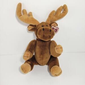 Vintage Ty Attic Treasures Montgomery Jointed Moose - 12" Plush